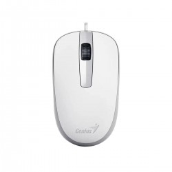 Мишка Genius DX-120, с кабел, USB Type-A, 3 бутона, бяла - Genius