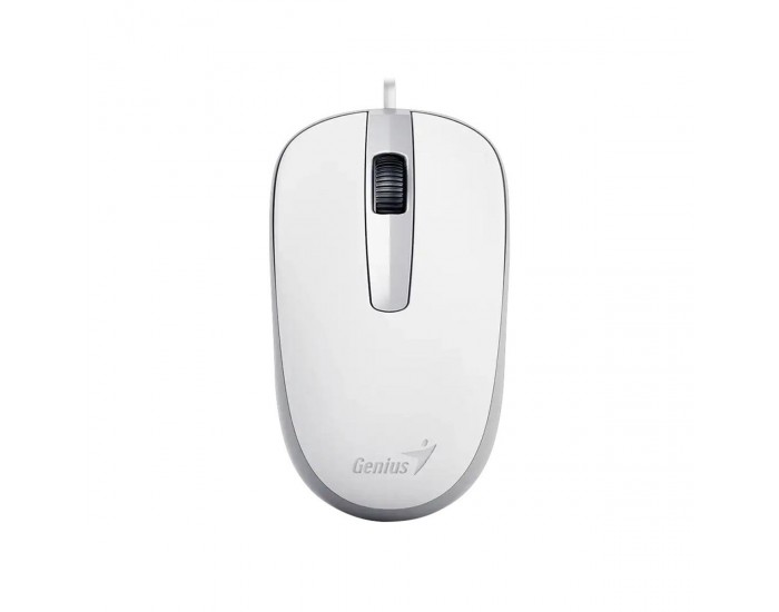 Мишка Genius DX-120, с кабел, USB Type-A, 3 бутона, бяла