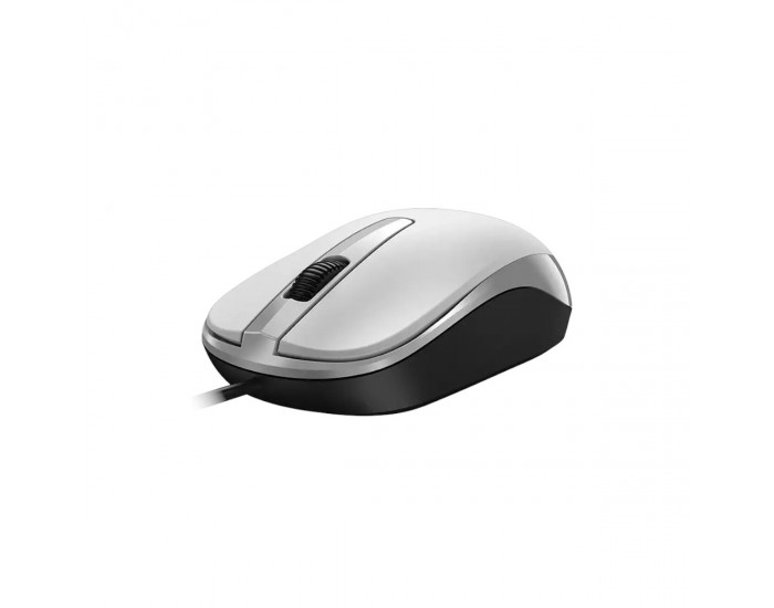 Мишка Genius DX-120, с кабел, USB Type-A, 3 бутона, бяла