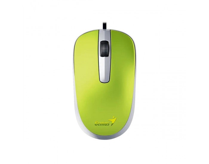 Мишка Genius DX-120, с кабел, USB Type-A, 3 бутона, зелена