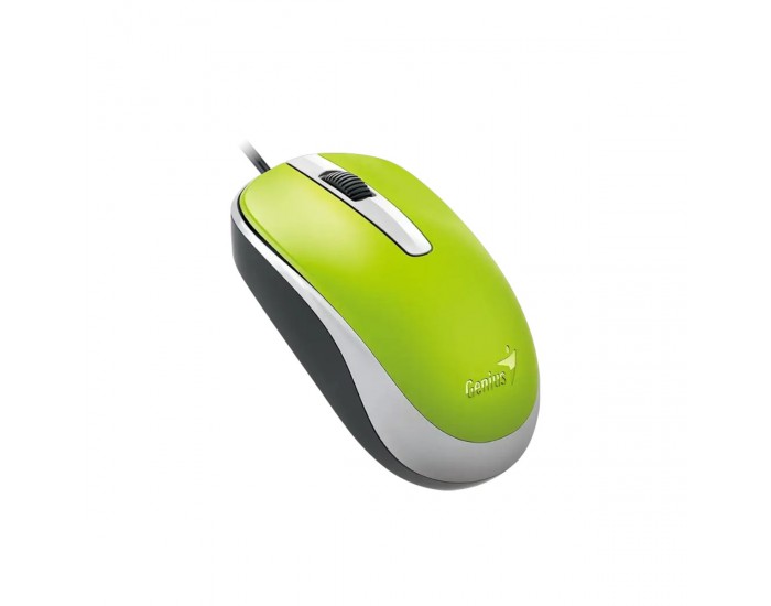 Мишка Genius DX-120, с кабел, USB Type-A, 3 бутона, зелена
