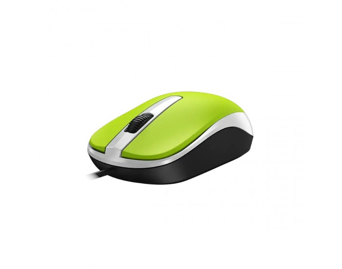 Мишка Genius DX-120, с кабел, USB Type-A, 3 бутона, зелена