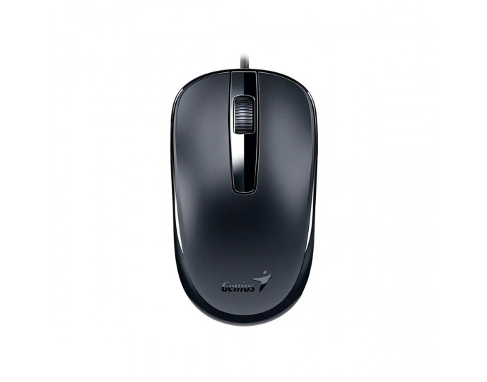Мишка Genius DX-120, с кабел, USB Type-A, 3 бутона, черна