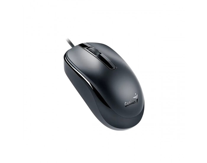Мишка Genius DX-120, с кабел, USB Type-A, 3 бутона, черна