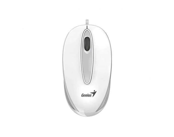 Мишка Genius DX-Mini, с кабел, USB Type-A, 3 бутона, бяла