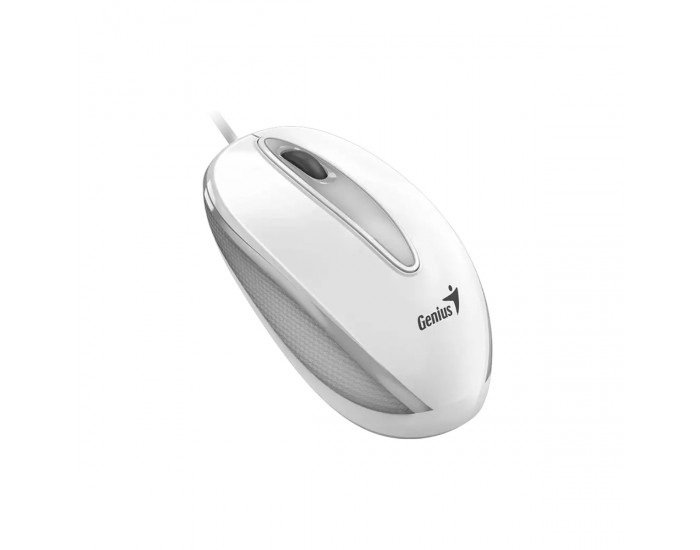 Мишка Genius DX-Mini, с кабел, USB Type-A, 3 бутона, бяла