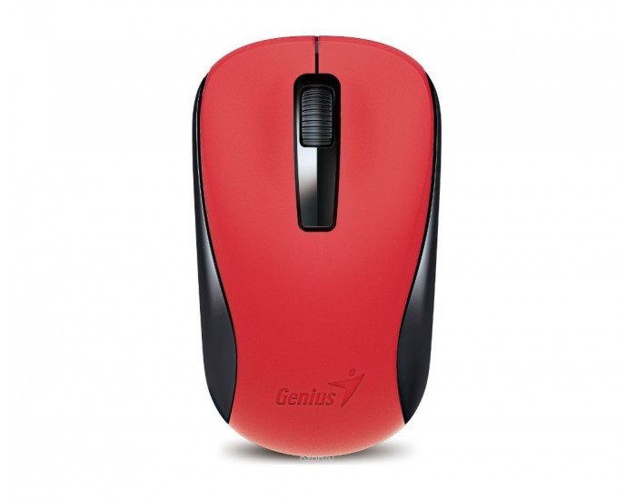 Мишка Genius NX-7005, безжична, USB, 3 бутона, AA, червена