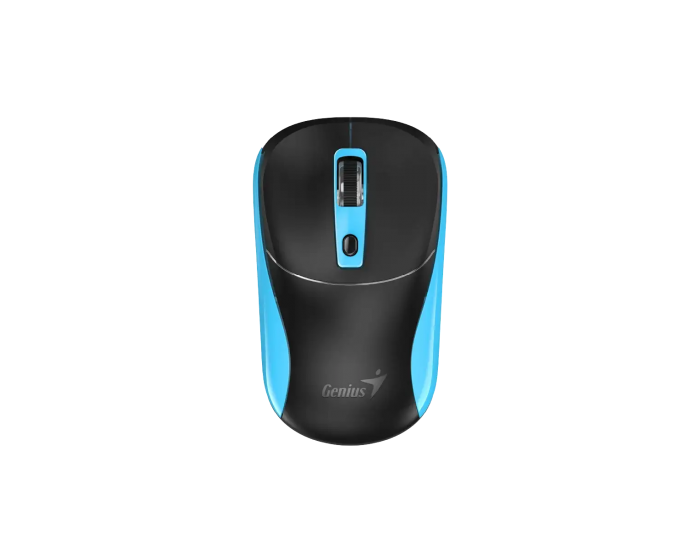 Мишка Genius NX-7123, безжична, AI Copilot, USB, 4 бутона, AA, черно-синя