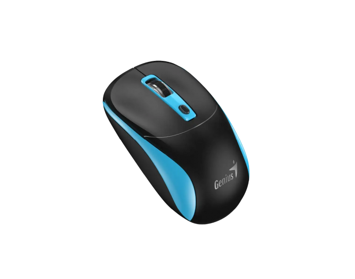 Мишка Genius NX-7123, безжична, AI Copilot, USB, 4 бутона, AA, черно-синя