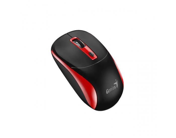 Мишка Genius NX-7123, безжична, AI Copilot, USB, 4 бутона, AA, черно-червена