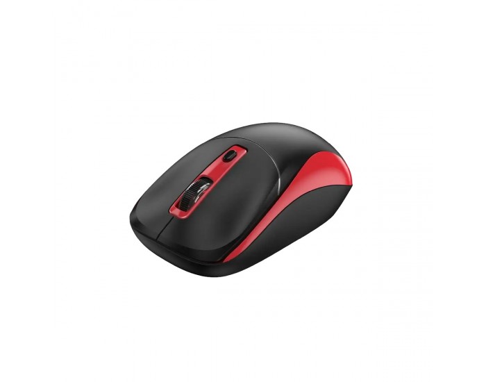 Мишка Genius NX-7123, безжична, AI Copilot, USB, 4 бутона, AA, черно-червена