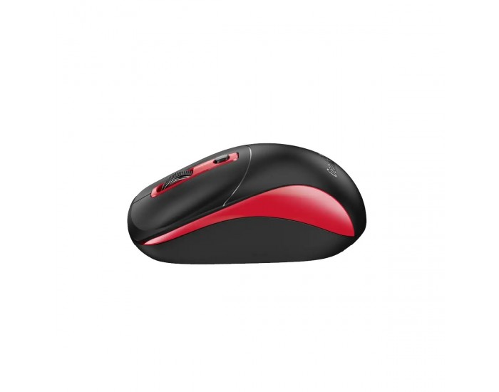Мишка Genius NX-7123, безжична, AI Copilot, USB, 4 бутона, AA, черно-червена
