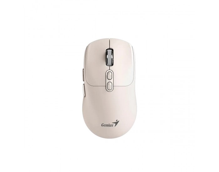Мишка Genius NX-8080S, безжична, Bluetooth, Bluetooth/USB, 7 бутона, AA, бежова