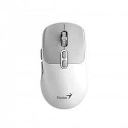 Мишка Genius NX-8080S, безжична, Bluetooth, Bluetooth/USB, 7 бутона, AA, бяло-сива - Genius