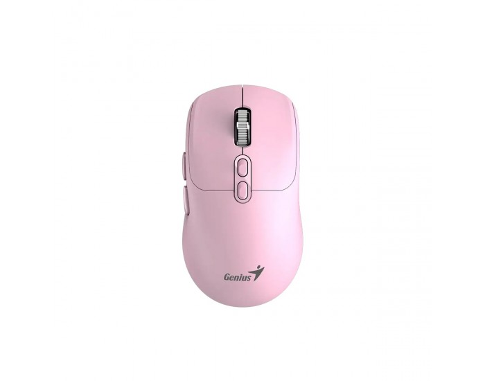 Мишка Genius NX-8080S, безжична, Bluetooth, Bluetooth/USB, 7 бутона, AA, розова