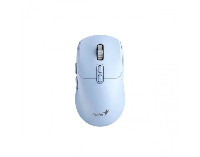 Мишка Genius NX-8080S, безжична, Bluetooth, Bluetooth/USB, 7 бутона, AA, синя