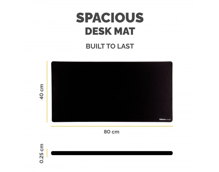 Подложка за бюро Fellowes Breyta, 80 х 40 cm, черна