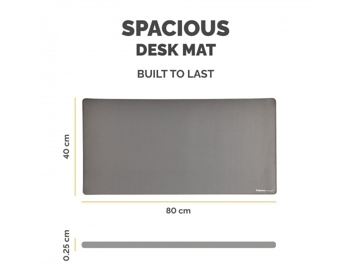 Подложка за бюро Fellowes Breyta, 80 х 40 cm, сива