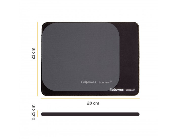 Пад за мишка Fellowes Breyta, XL, 28 x 21 cm, черен
