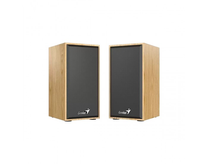 Тонколони Genius SP-HF180, с кабел, USB Type-A, 150 - 20000 Hz, 6 W, дървесни