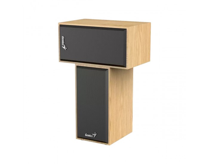 Тонколони Genius SP-HF180, с кабел, USB Type-A, 150 - 20000 Hz, 6 W, дървесни