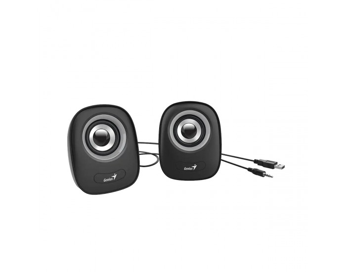 Тонколони Genius SP-Q160, с кабел, USB Type-A, 150 - 20000 Hz, 6 W, сиви