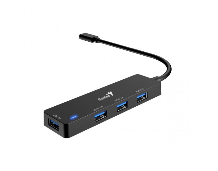 USB Хъб Genius UH-400, 4 в 1, USB Type-A 3.0