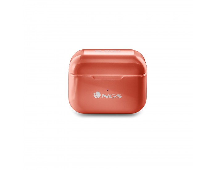 Слушалки NGS Artica Bloom, с Bluetooth, със зареждащ кейс, USB Type-C, корал