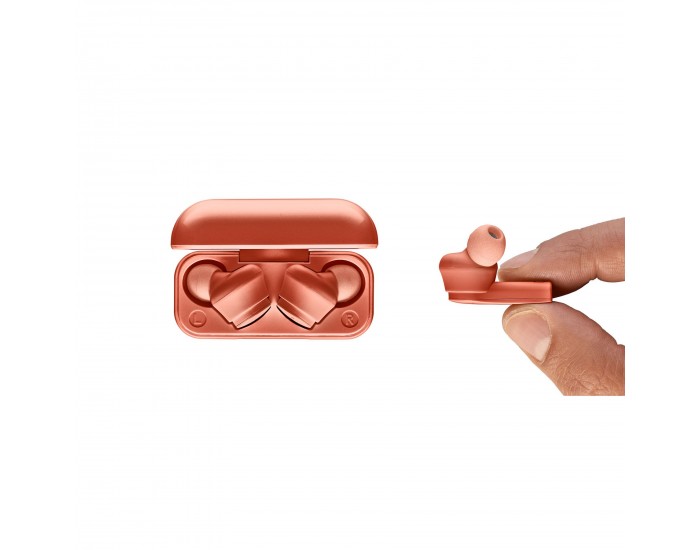 Слушалки NGS Artica Bloom, с Bluetooth, със зареждащ кейс, USB Type-C, корал