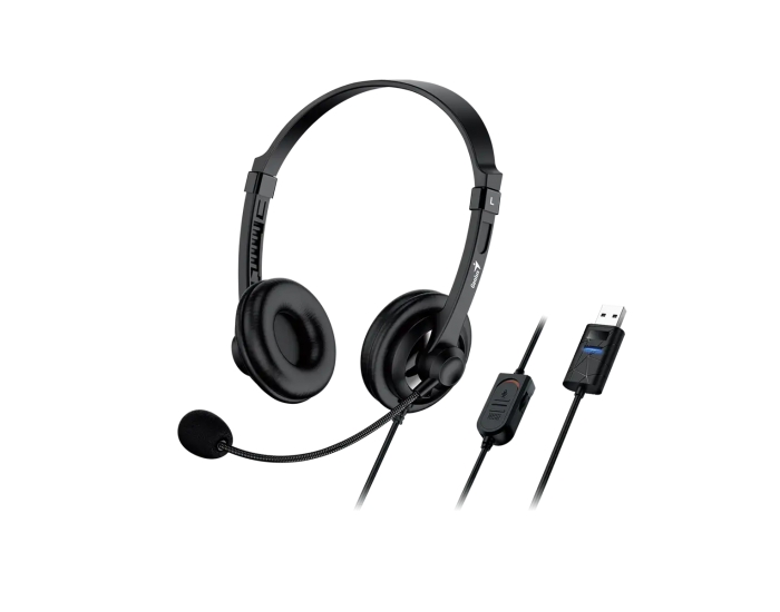 Слушалки Genius HS-230U, с кабел и микрофон, USB Type-C, 100 dB