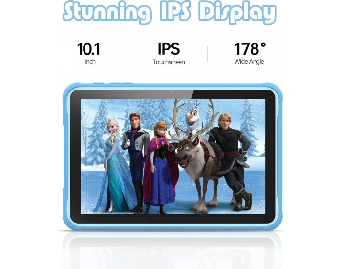 Таблет Pritom K10, 10'', Quad Core, 64 GB, 4 GB RAM, Android, 13, IPS, 7731E Quad Core, задна камера 8 MP, предна камера 2 MP, син