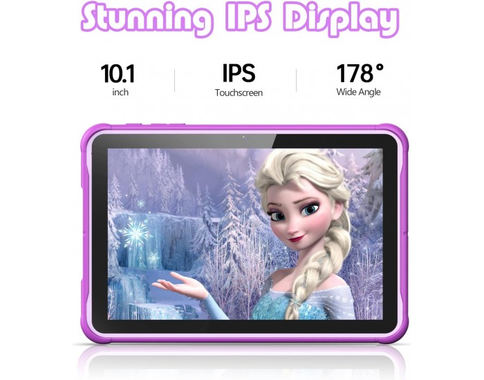 Таблет Pritom K10, 10'', Quad Core, 64 GB, 4 GB RAM, Android, 13, IPS, 7731E Quad Core, задна камера 8 MP, предна камера 2 MP, лилав
