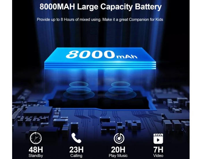 Таблет Vasoun P30HKIDS, 10'', Octa Core, 128 GB, 12 GB RAM, Android, T606 Octa core, задна камера 5 MP, предна камера 8 MP, розов