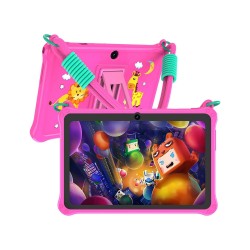 Таблет Pritom K7PRO, 7'', Lanyard, Quad Core, 32 GB, 2 GB RAM, Android 13, с връзка, розов - PRITOM