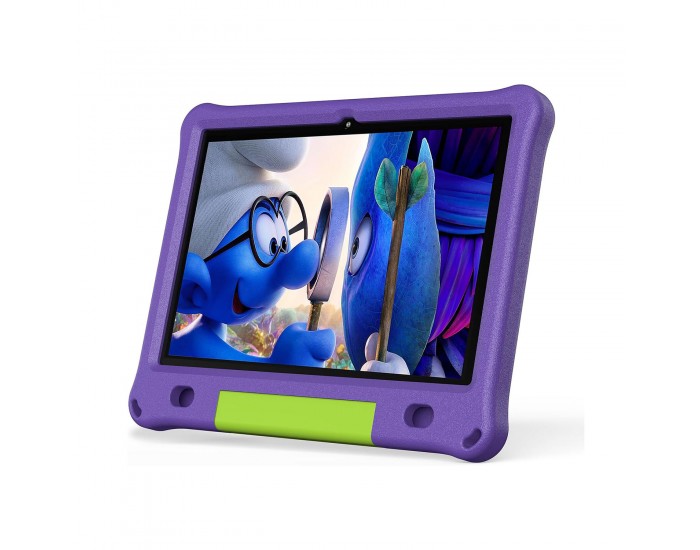 Таблет Pritom E10 Kids, 10.1'', IPS WXGA, 32 GB, 3 GB RAM, Android 15, задна камера 8 MP, лилав