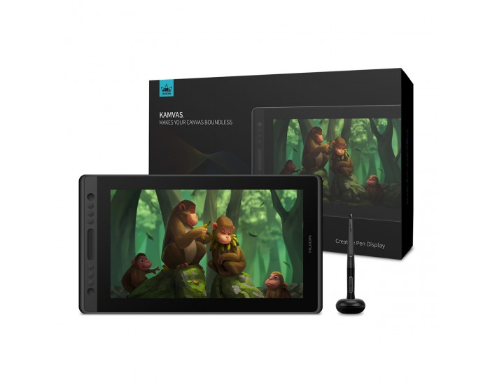 Графичен таблет Huion Kamvas Pro 16, 15.6'', черно-сребрист