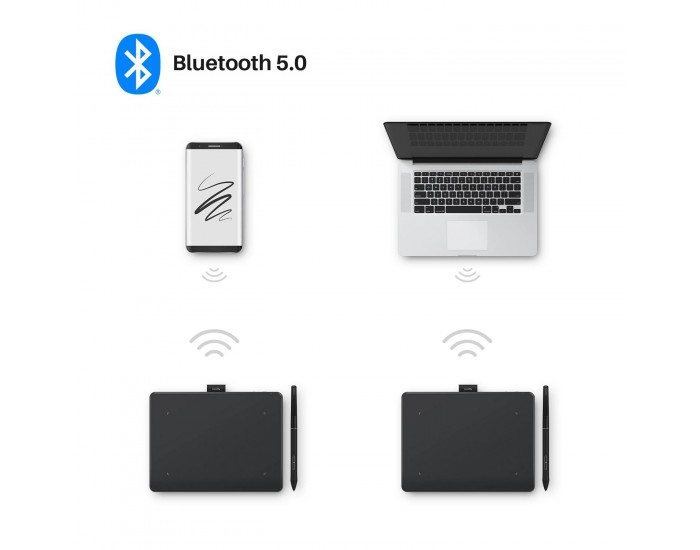 Графичен таблет Huion Inspiroy Frego L310, с писалка, 5080 LPI, Bluetooth