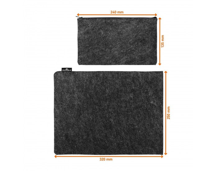 Калъф за лаптоп или таблет Durable Effect Multibag, 13'', филц