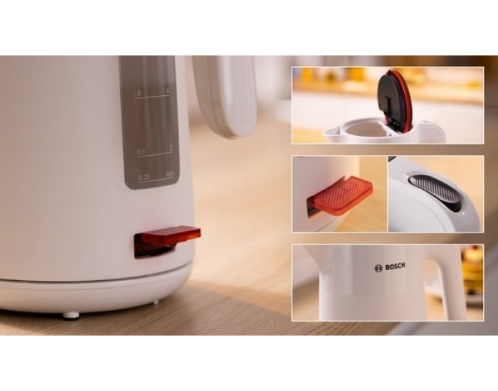 Електрическа кана за вода Bosch MyMoment TWK2M161,1.7 L, бяла