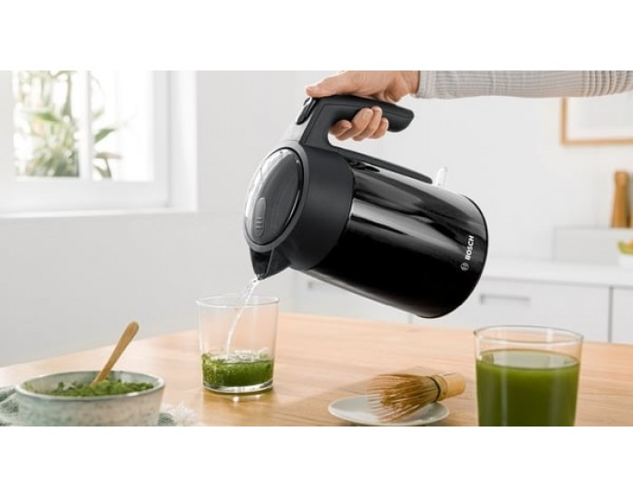 Електрическа кана за вода Bosch TWK7L463, 1.7 L, 2400 W, черна