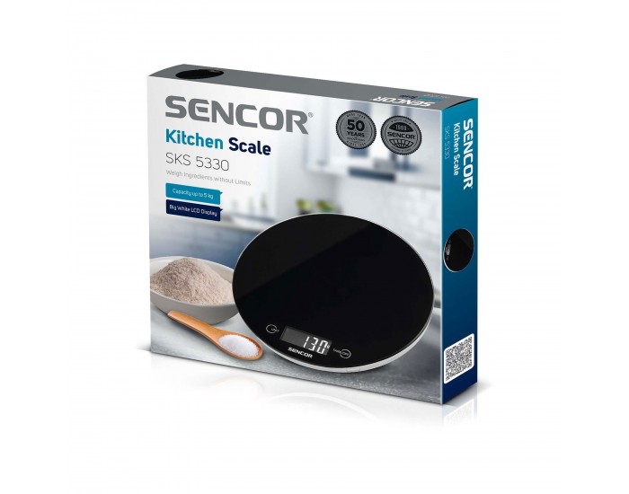 Кухненска везна Sencor SKS 5330, до 5 kg, черна