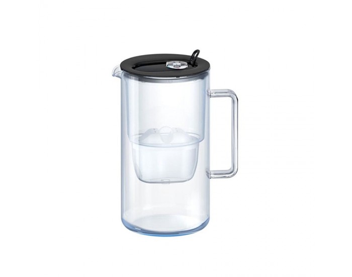Филтрираща кана Aquaphor Glass, стъклена, 2.5 L, черна