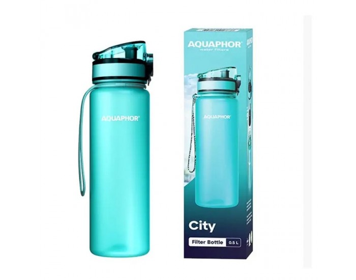 Бутилка Aquaphor City, филтрираща, тританова, 500 ml, мента