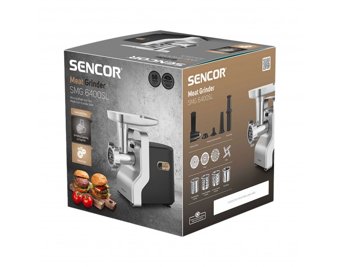 Месомелачка Sencor SMG 6400SL, 2100 W, 2.2 кг/мин