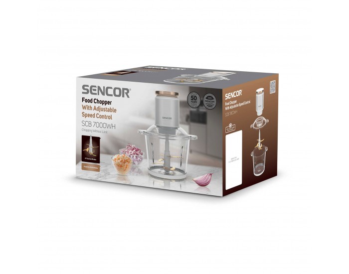 Чопър Sencor SCB 7000WH, стъклена купа 3 l, 800 W