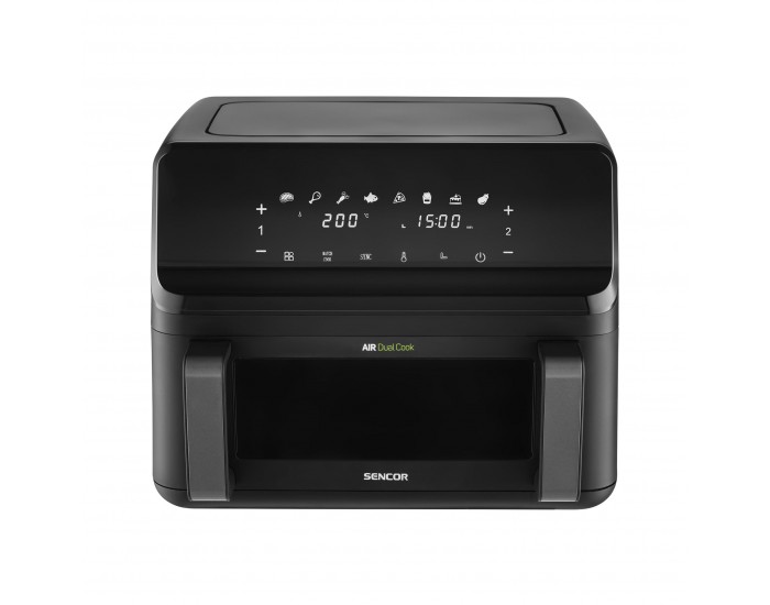 Уред за здравословно готвене Sencor Air Fryer SFR 9650BK, 2 х 4.5 L, 2700 W, черен