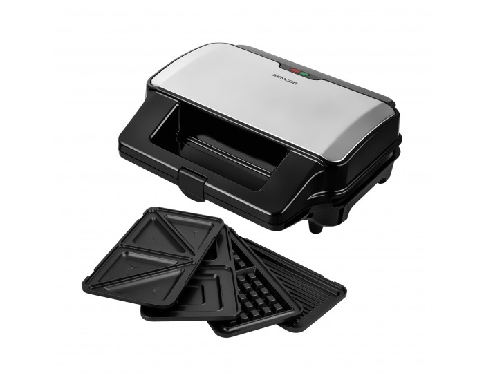 Сандвич грил преса Sencor SSM 9940SS, 4 в 1, 900 W, инокс