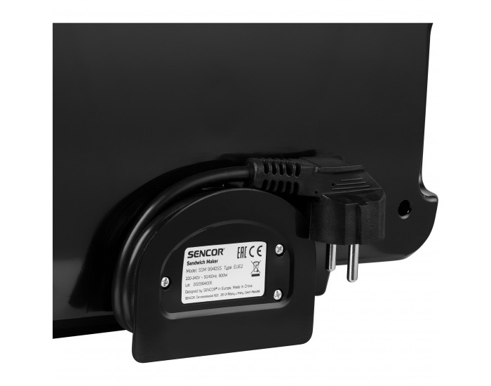 Сандвич грил преса Sencor SSM 9940SS, 4 в 1, 900 W, инокс