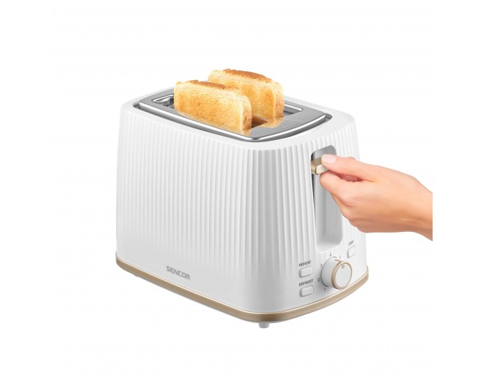 Тостер Sencor STS 7510WH, с 2 отвора, 7 степени, 930 W, бял