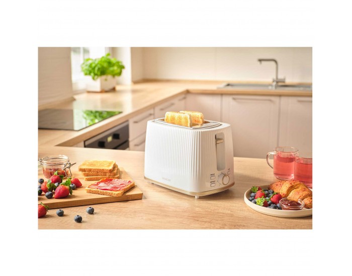 Тостер Sencor STS 7510WH, с 2 отвора, 7 степени, 930 W, бял
